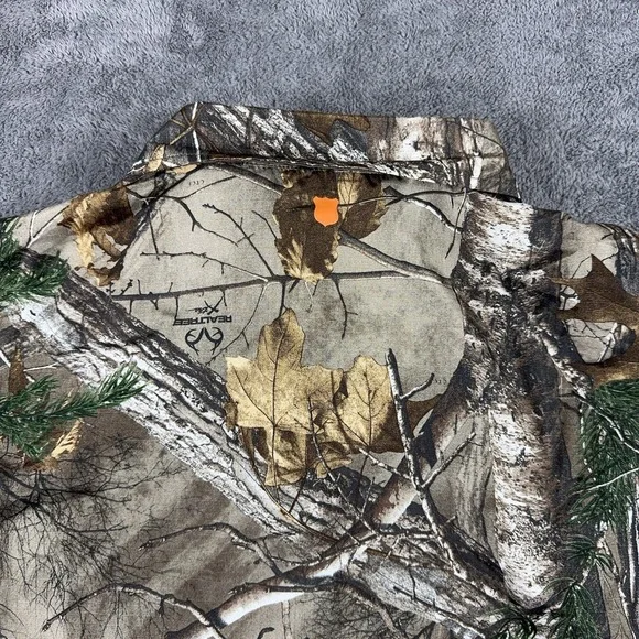 Field & Stream REALTree Camo Shirt Mens 2XL Roll Tab Vented Button Down Pockets - Picture 7 of 13